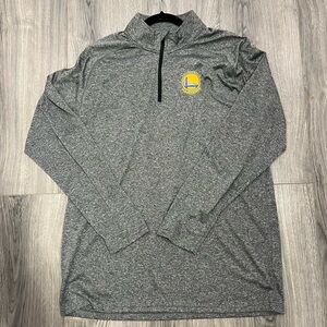 NBA Golden State‎ Warriors Mens 1/4 Zip Performance Pullover Gray Large